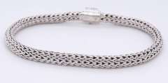 John Hardy 925 Sterling Silver Classic Chain Bracelet with Emeralds
