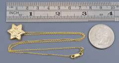 Tasteful Diamond Star of David Necklace in 14K YG