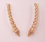 14kt Solid Yellow Gold & Diamond Earrings
