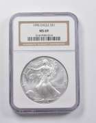 MS69 1996 American Silver Eagle NGC
