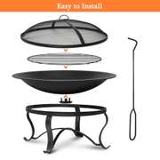 30 inch Fire Pits Steel Wood Burning Firepit