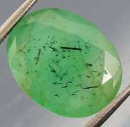 Captivating 5.34ct rutilated Colombian Emerald