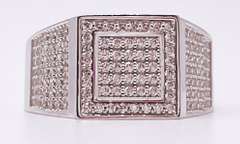 14kt Solid White Gold Men's Ring