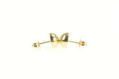 14K Yellow Gold 7.8mm Round Domed Classic Sphere Stud Earrings