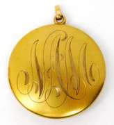 Antique Large Gold Filled Locket with Photo