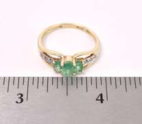 Pretty Emerald Ring In 14K Gold