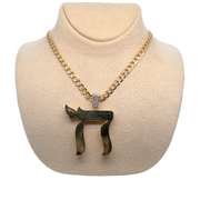 14KT SOLID YELLOW GOLD "CHAI" NECKLACE