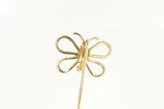 14K Yellow Gold Diamond Inset Butterfly Classic Vintage Pin/Brooch