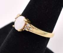 Cute Opal Ring In 14K Yellow Gold