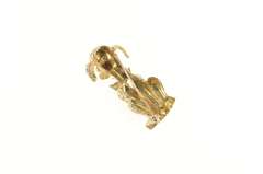 18K Yellow Gold 1960's Diamond Bow Tie Dog Pooch Pet Pin/Brooch