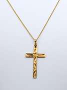 Beautifully Engraved Cross on Necklace