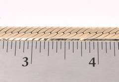 Sturdy Snake Link Chain Necklace In 14K Yellow Gold