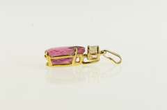 14K Yellow Gold 3.25 Ctw Pear Tourmaline Diamond Accent Pendant
