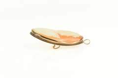 14K Yellow Gold Victorian Carved Shell Cameo Lady Pendant/Pin