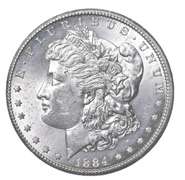 1884-CC Morgan Silver Dollar Misaligned Die ERROR