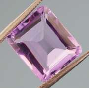 Bright violet 5.59ct emerald cut Amethyst