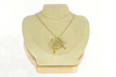 14K Yellow Gold 3D Crab Crustacean Cancer Astrology Zodiac Pendant