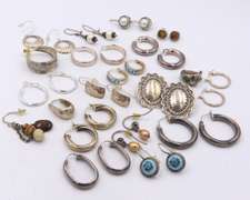 Group Lot of Vintage 925 Sterling Silver Earrings