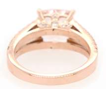 2.00ct Morganite and 0.50ctw Diamond Split Shank Ring in Rose Gold