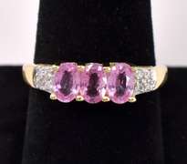 Beautiful Pink Sapphire Ring in 14K Yellow Gold