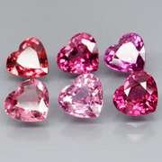 Amazing 4.68ct heart cut violet and pink Garnet set