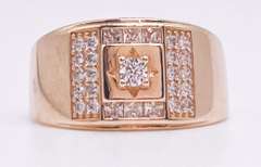 14kt Solid Yellow Gold Men's Ring