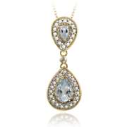 Blue Topaz & Diamond Accent Pendant