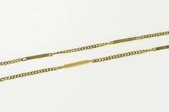 14K Yellow Gold 1.3mm Squared Cable Link Retro Chain Necklace