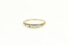 14K Yellow Gold Art Deco Two Tone Wedding Band Setting Ring