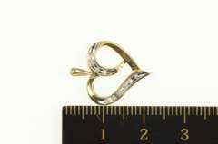 10K Yellow Gold Diamond Heart Classic Love Symbol Pendant