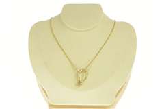 14K Yellow Gold 0.27 Ctw Diamond Ornate Floral Loop Slide Pendant