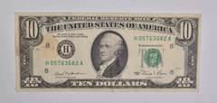 ERROR 1981 $10 St. Louis, MO U.S. FRN US Ink Smear Error Note