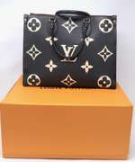 Preowned Louis Vuitton Empreinte Monogram Giant onthego Black Leather Tote Bag