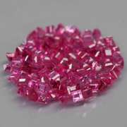 Superb 3.64ct 100 piece princess cut Ruby set