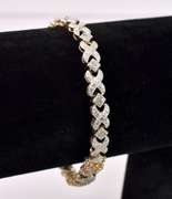 Vermeil X's And O's Bracelet In Sterling Silver