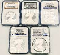 5 certified proof silver dollar, pf69