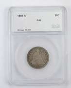 G6 1860-S Seated Liberty Quarter - Graded by SEGS
