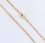 Popular Yellow Gold Rope Chain Necklace