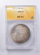MS64 1887 Morgan Silver Dollar ANACS