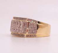 Men's 10kt Solid Yellow Gold Diamond Band Ring