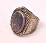 Awesome 12.24CTS Checkerboard Cut Blue Sapphire Ring in Sterling Silver
