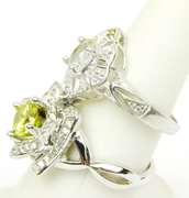 2 Ornate Sterling Silver Rings