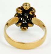 Georgian 18K Garnet & Amethyst's French Ring, 6.75