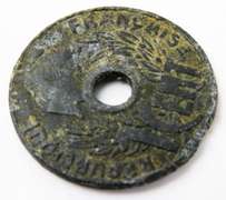 Republique of Franmis Ancient Holed Coin