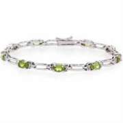 Sterling Silver Peridot Bracelet