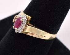 Beautiful Ruby and Diamond Ring In Yellow Gold