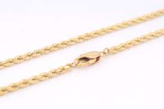 Popular Yellow Gold Rope Chain Necklace