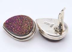 Vintage 925 Sterling Silver India Gemstone Earrings