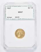 MS67 1927 $2.50 Indian Head Gold Quarter Eagle - Graded PCI