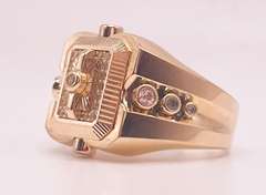14kt Solid Yellow Gold Men's Ring